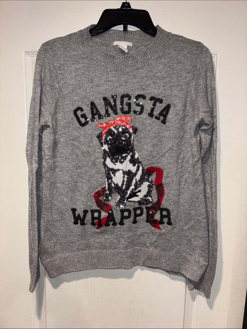 H&M Light Gray Knit Crewneck Sweater